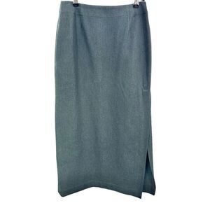 Pietro Pianforini Italian Wool Pencil Skirt Size 40 Gray Back Split Made Italy
